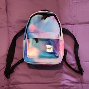 NWOT Herschel Supply Co Cloudburst Neon Classic Mini Backpack Pink Blue Tye Dye